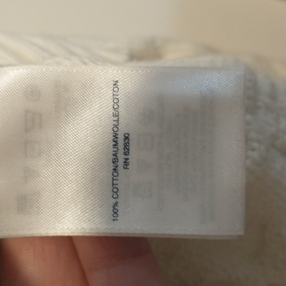 Lands' end cream drifter cable knit sweater MT - Picture 4 of 5